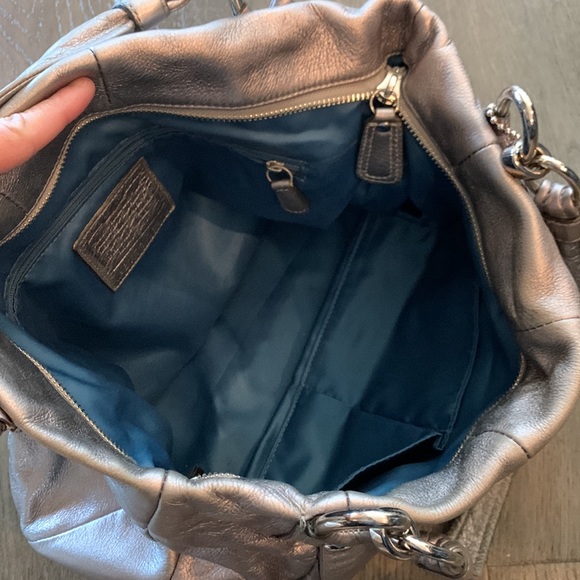 Silver Coach Handbag - Picture 4 of 9